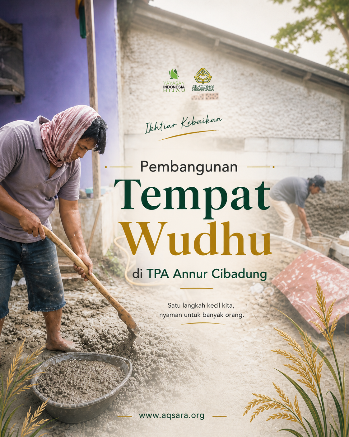 Pembangunan Tempat Wudhu di TPA Annur, Cibadung