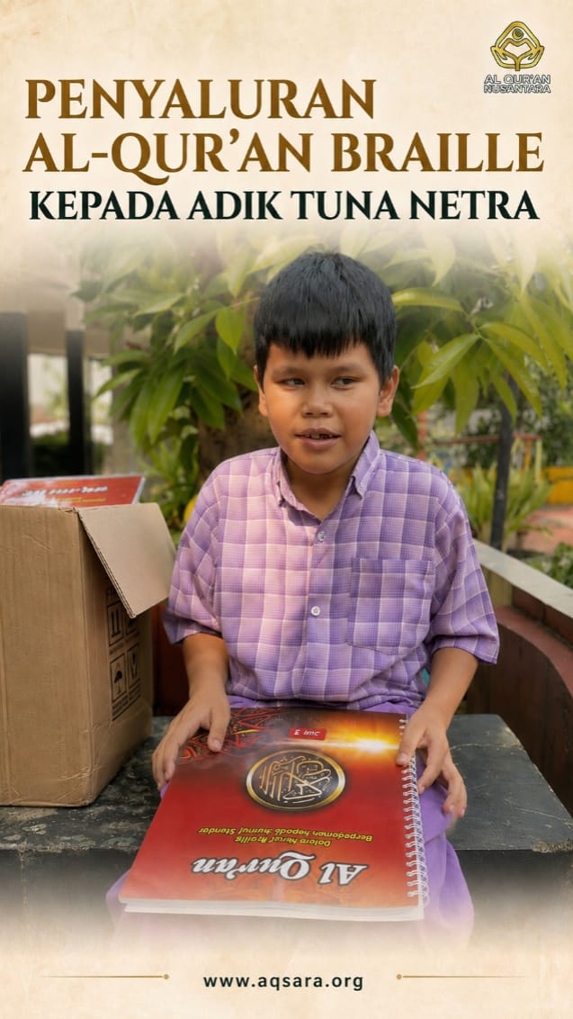 Penyaluran Al-Qur’an Braille Kepada Adik Tuna Netra